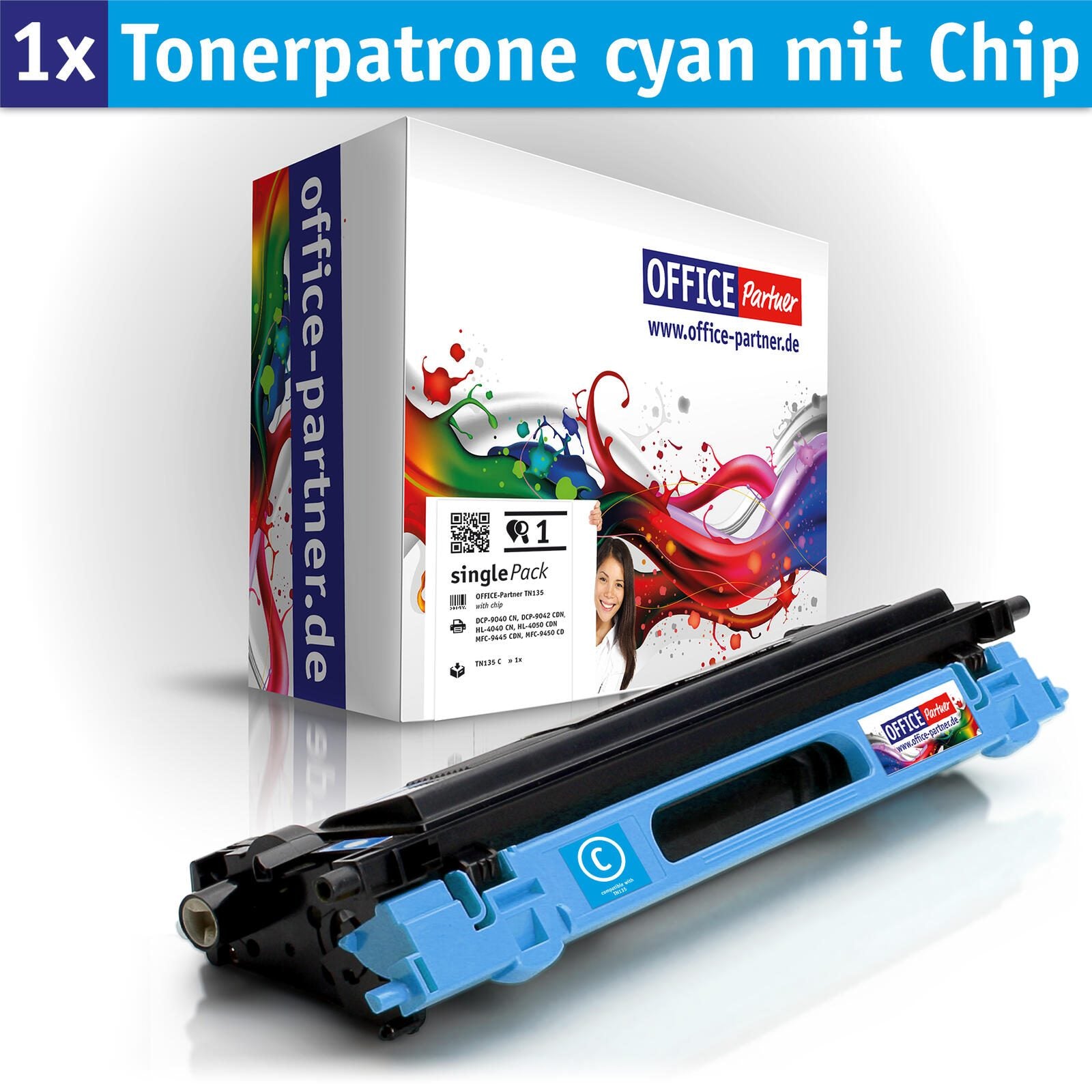 OFFICE-Partner Premium Toner alternativ zu Brother TN135 C - cyan OFFICE-Partner Premium Toner alternativ zu Brother TN135 C - cyan